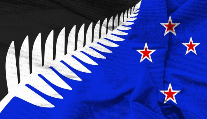 NZの国旗と植物